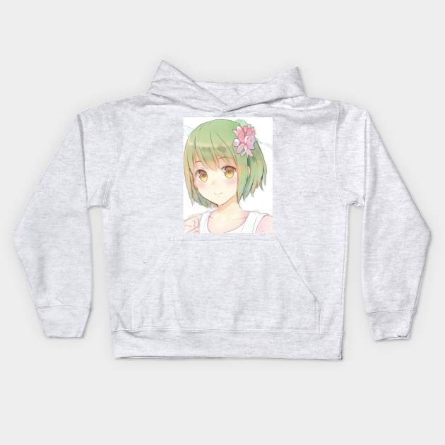 Anime Girl- Lily Kids Hoodie by EcruCloud